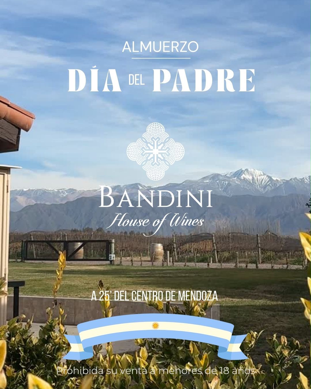 Padre e hijo brindando en Finca Bandini Luján de Cuyo